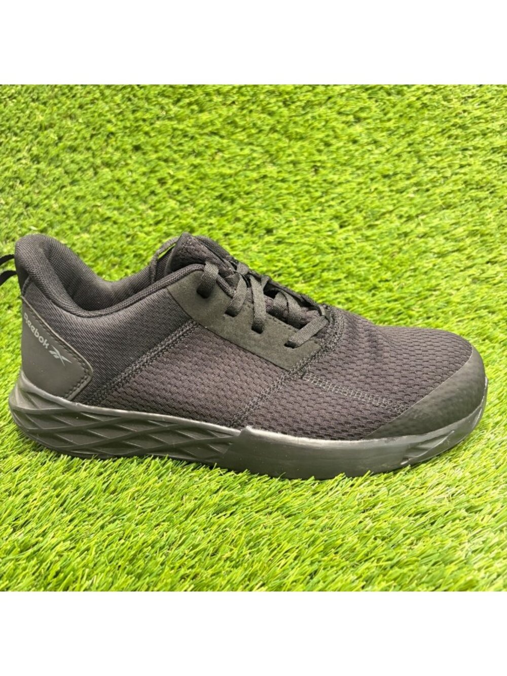 Reebok Astroride Strike SR Mens Size 9.5E Black Composite Toe Safety Work Shoes